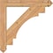 Ekena Millwork Merced Arts and Crafts Smooth Bracket w/ Offset Brace, Western Red Cedar, 5 1/2"W x 30"D x 30"H BKT0604X30X30MRC03SWR - alternate 4